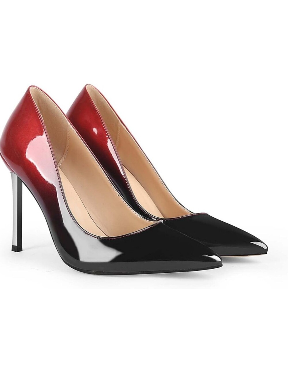 wetkiss Red Black Ombre High Stiletto Heels Size 9 - Picture 2 of 7